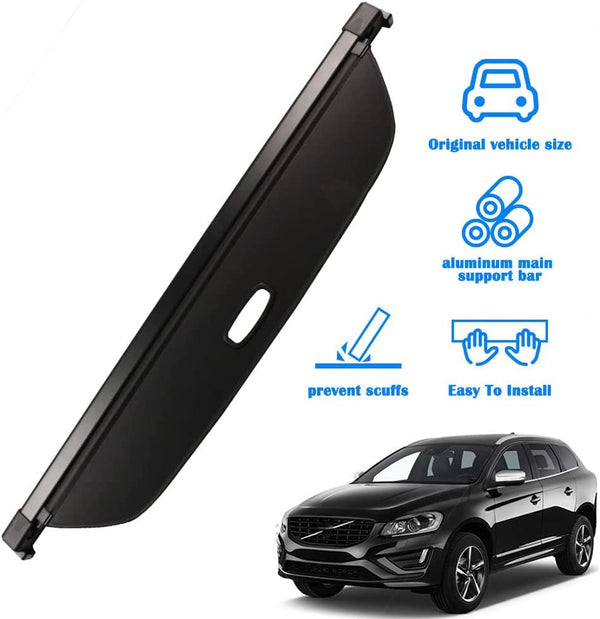 Volvo XC60 2010-2017 Cargo Cover Marretoo Auto Accessory Retractable Trunk Cover Screen