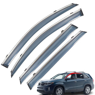 Marretoo for Kia Sorento Window Visor 2013 2014 2015 4 Piece Set Clip on Side Sun Rain Guard for Kia Sorento Accessories