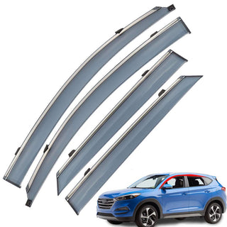 Marretoo for Hyundai Tucson Rain Guard 2016-2021 Tucson Window Visor 4pcs Set Side Deflector Car Sun Rain Guard for Hyundai Tucson Accessories