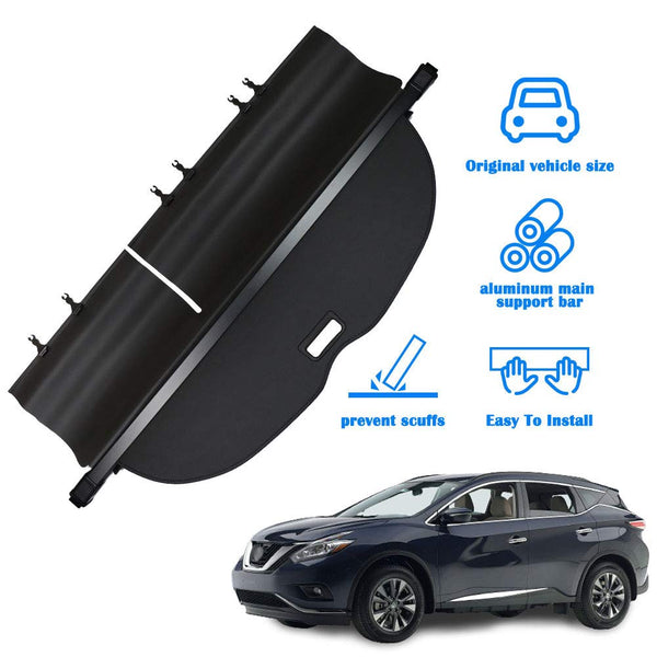 Marretoo Retractable Cargo Cover Trunk Cover Screen for Nissan Murano 2015-2022 Accessories