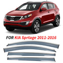Marretoo Tape-on Rain Guards for Kia Sportage 2011-2016 Window Vent Visor Deflectors 4 pcs for Kia Sportage Window Visors Accessories