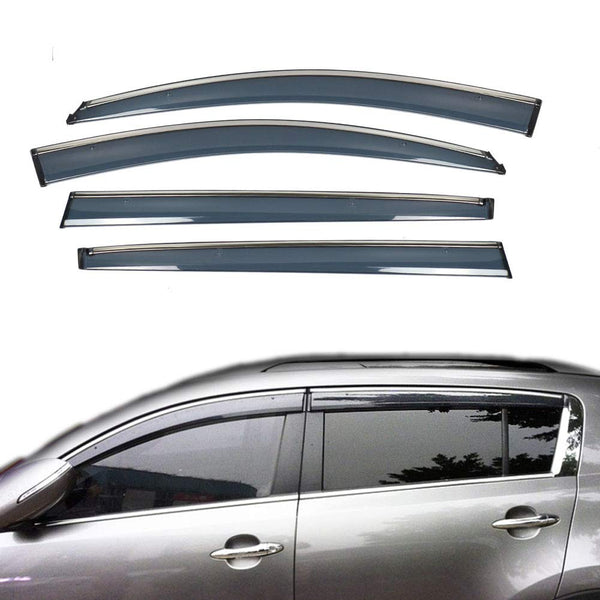 Marretoo Tape-on Rain Guards for Kia Sportage 2011-2016 Window Vent Visor Deflectors 4 pcs for Kia Sportage Window Visors Accessories