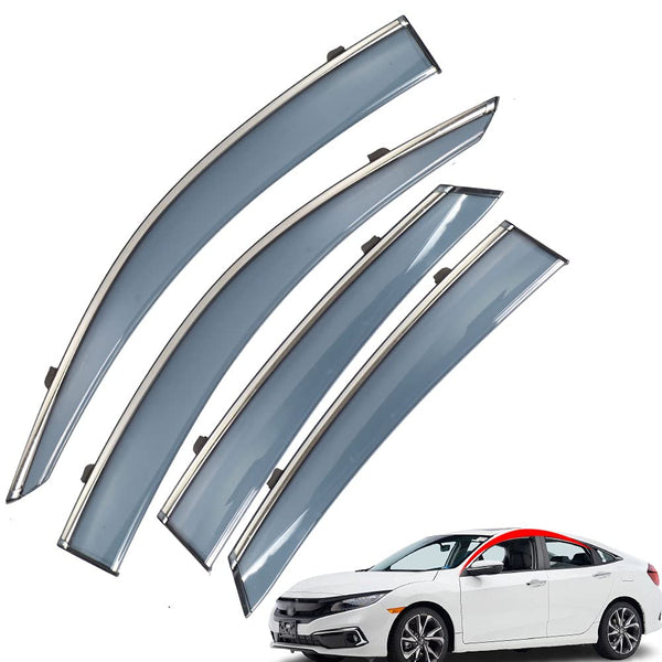 Marretoo for Honda Civic Window Visor 2016 2017 2018 2020 2021 4 | Marretoo Auto Accessory