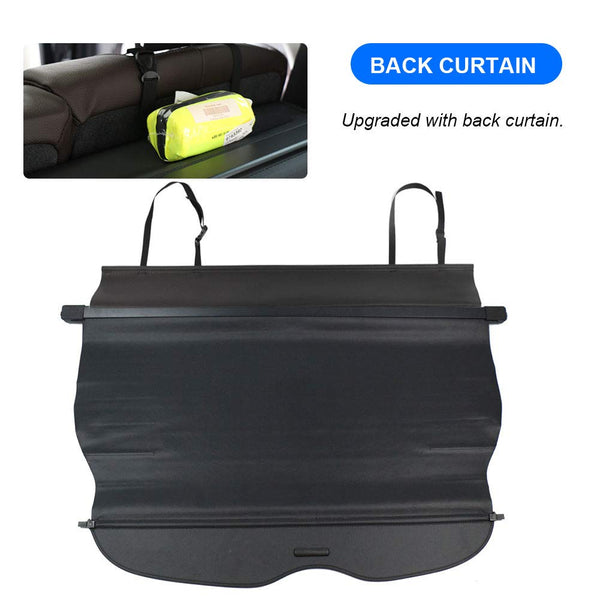 Marretoo Cargo Cover Upgrade with Back Curtain for Jeep Grand Cherokee 2011-Present