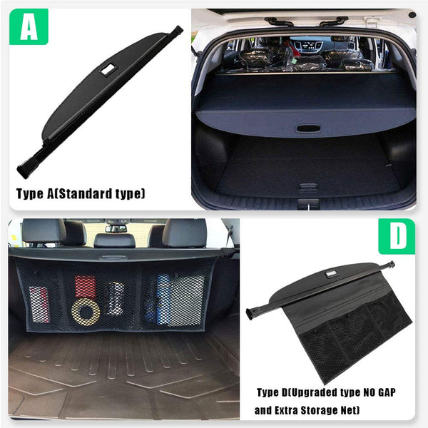 Marretoo retractable cargo cover D compatible with Hyundai Tucson 2016-2021
