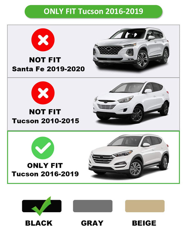 Marretoo retractable cargo cover D compatible with Hyundai Tucson 2016-2021