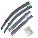 Marretoo Window Visor Rain Guards Deflector for Jeep Cherokee Accessories 2014-2021 Window Trim 4 Pcs Clip on Side with 204 Stainless Steel