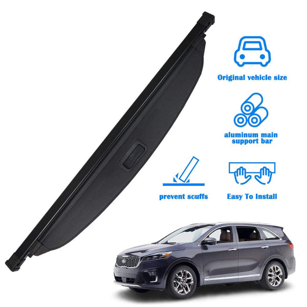 Marretoo retractable cargo cover A compatible with Kia Sorento 2016-2020